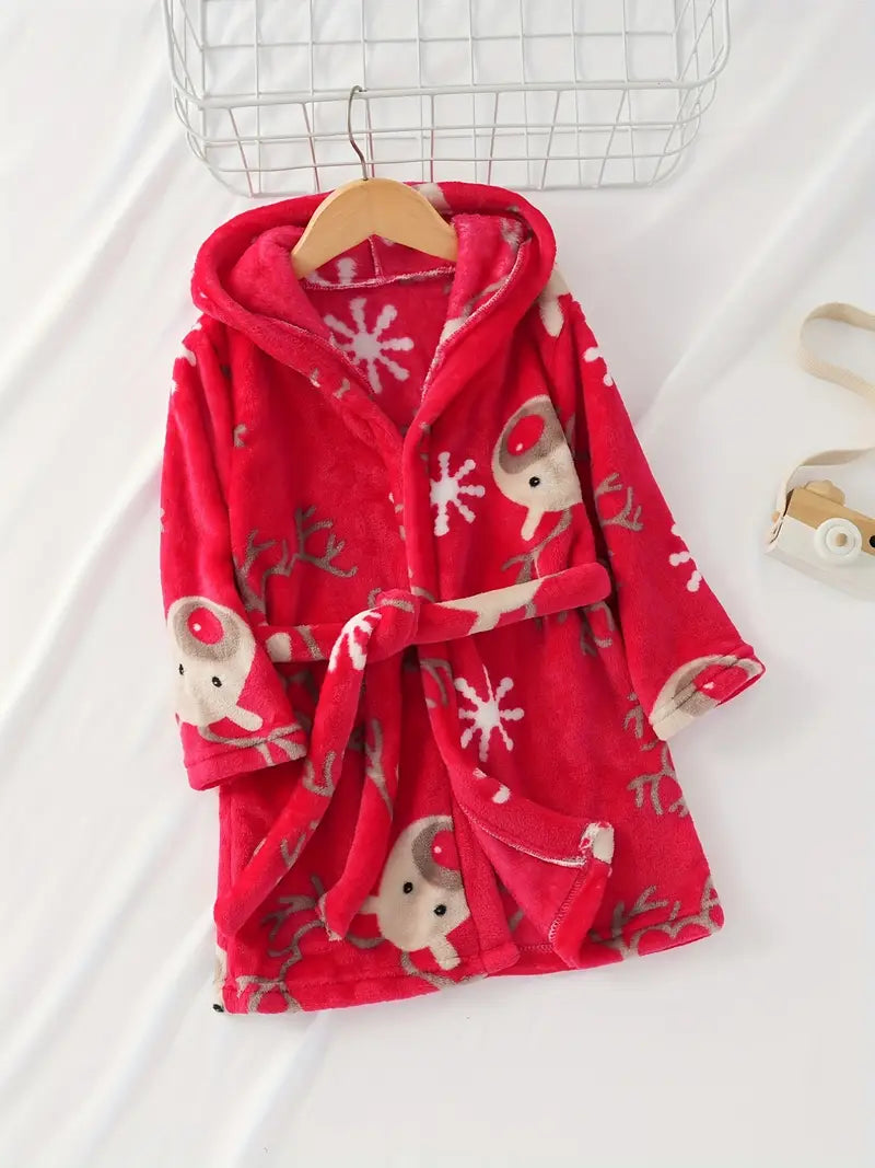 Peignoir de Bain Enfant Éponge — coloris rouge