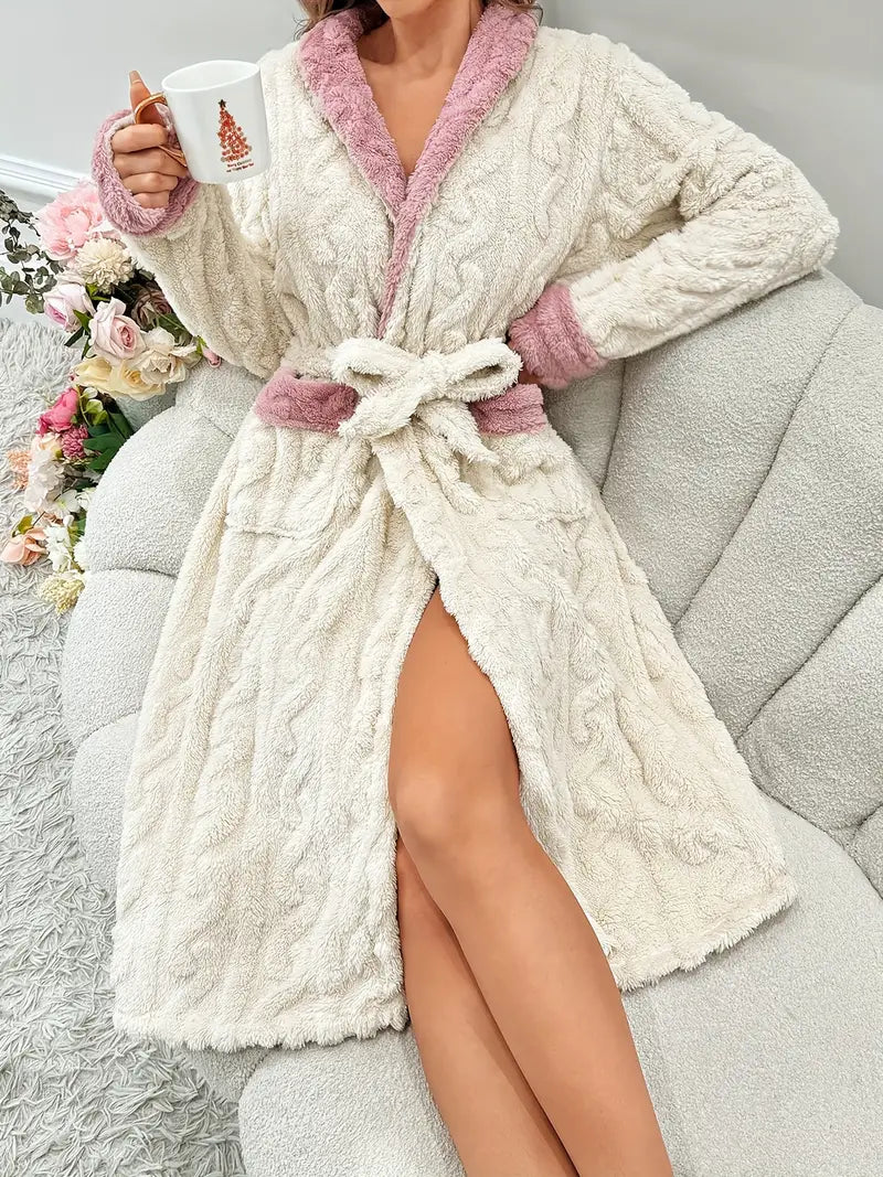 Peignoir de Bain Polaire Beige — photo 4