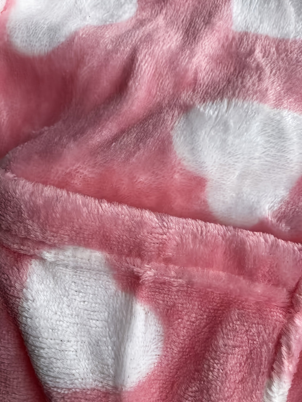 Baby pink hooded fleece bathrobe