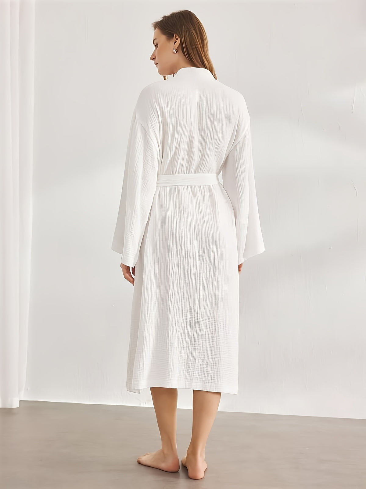 Women's black dressing gown