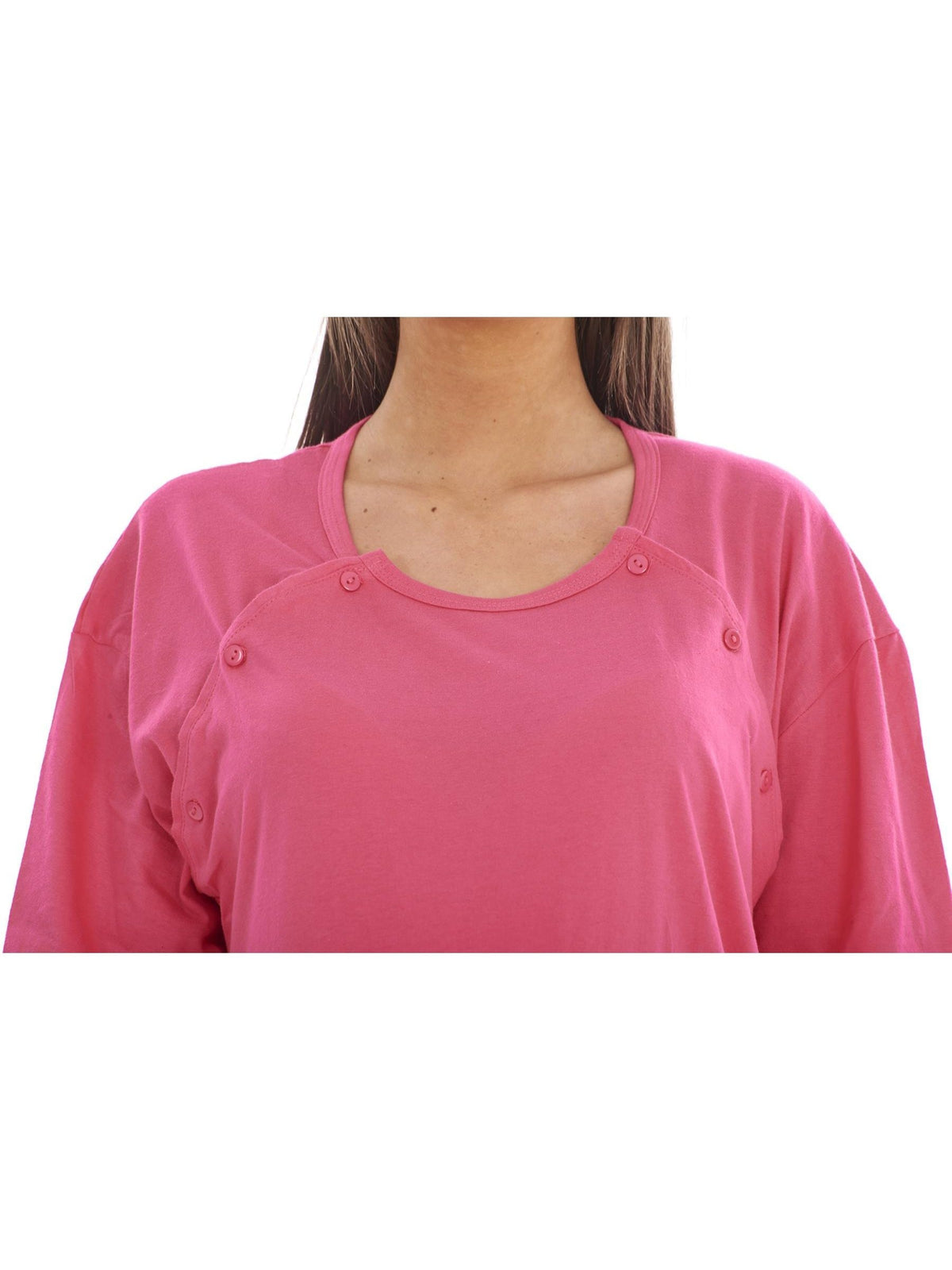 Women's plain cotton maternity nightdress