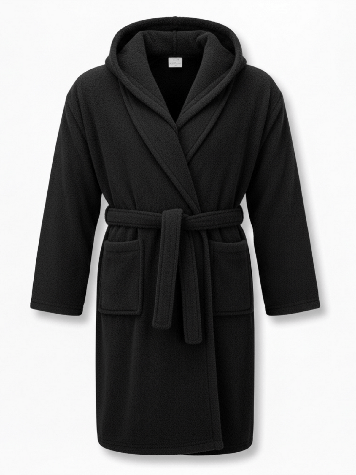 Unisex hooded terry towelling bathrobe