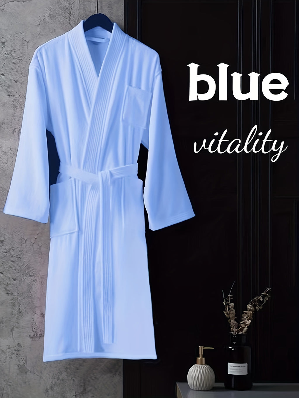 Unisex velour bathrobe