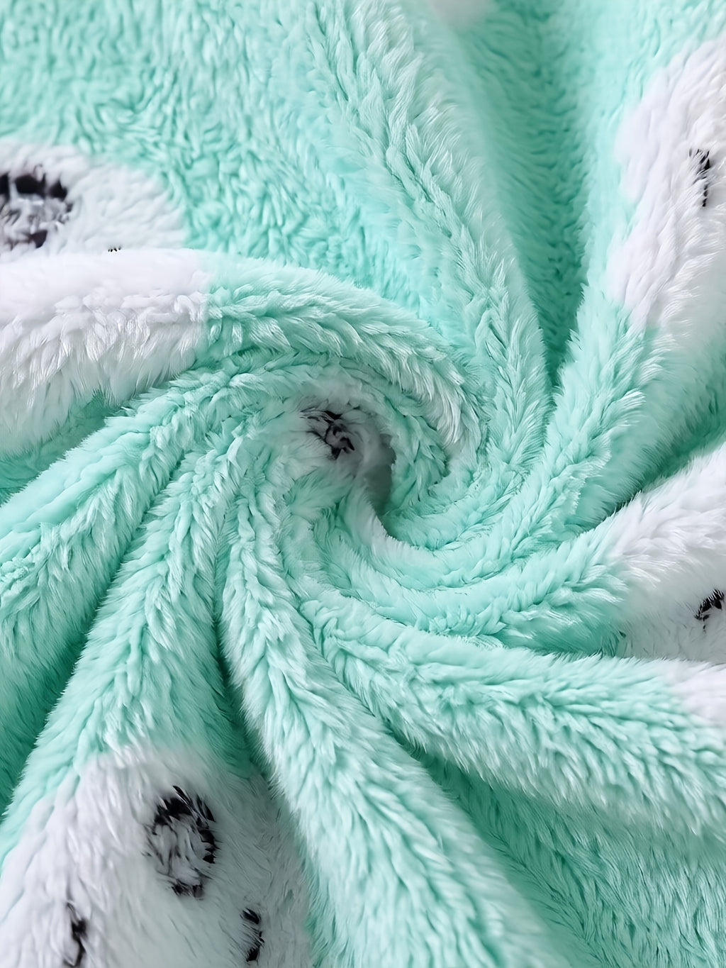 Baby blue hooded fleece bathrobe