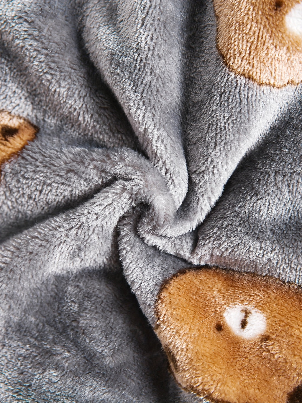 Baby grey long hooded bathrobe