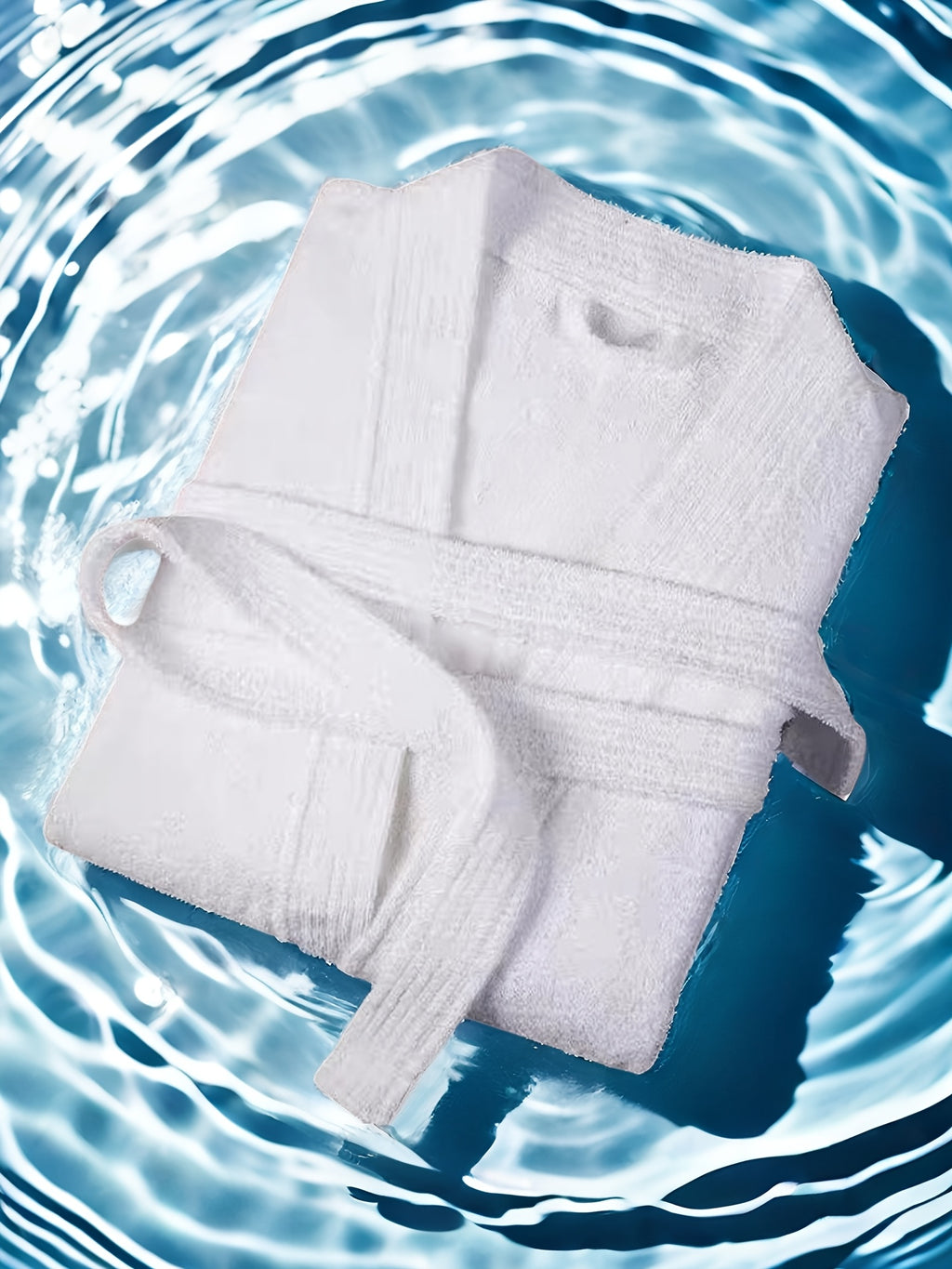 Women's long towelling bathrobe