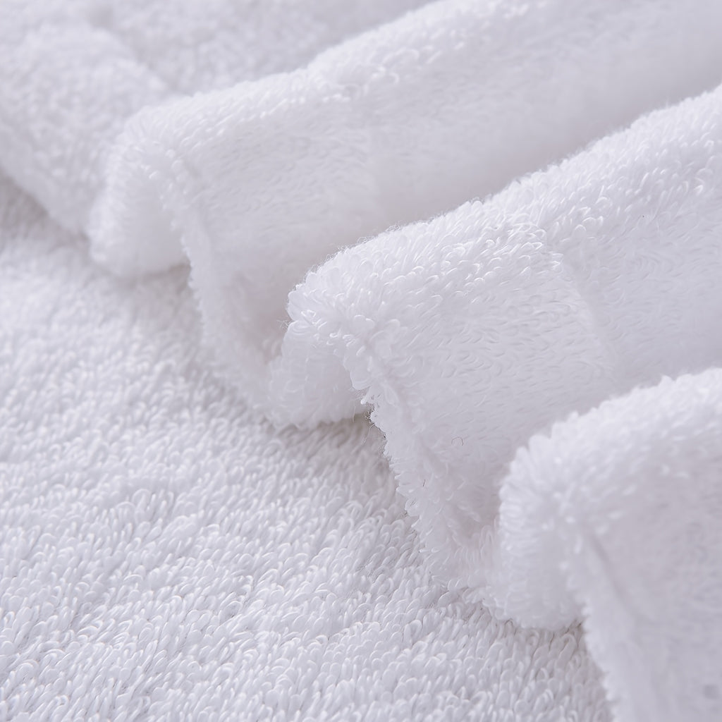 Unisex pink long towelling bathrobe