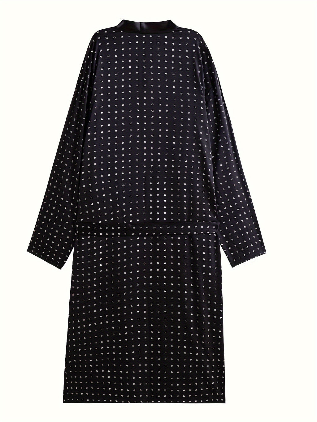 Men's black dressing gown