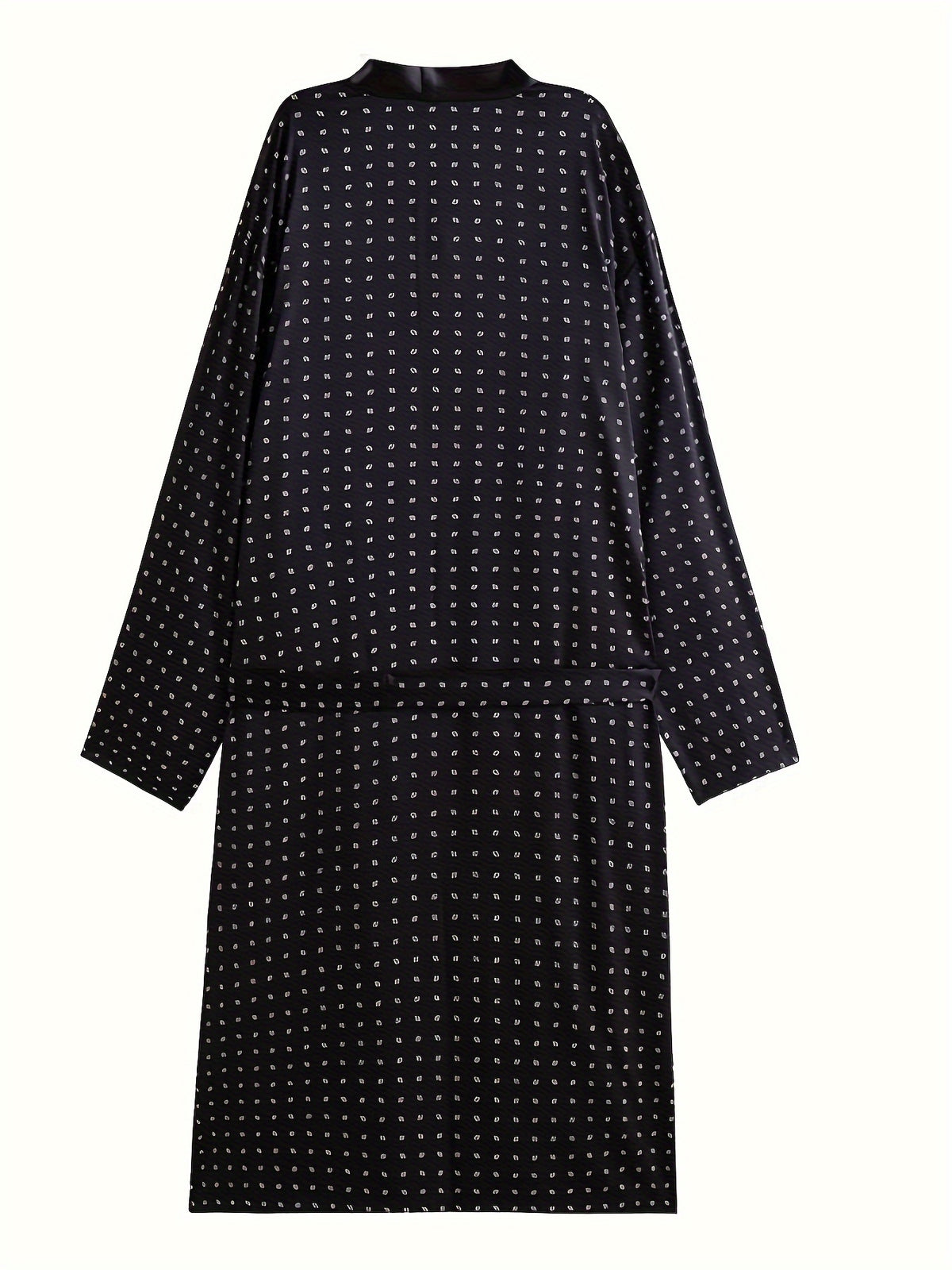 Men's black dressing gown