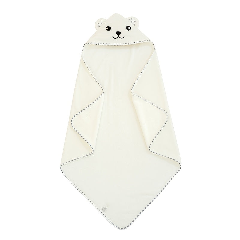 Newborn grey polka dot fluffy fleece dressing gown