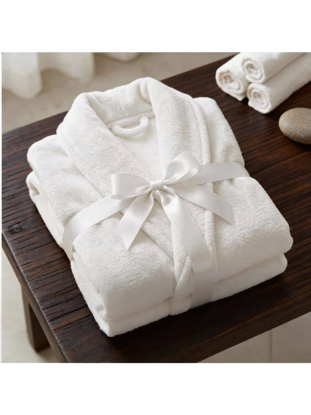 Unisex cotton bathrobe