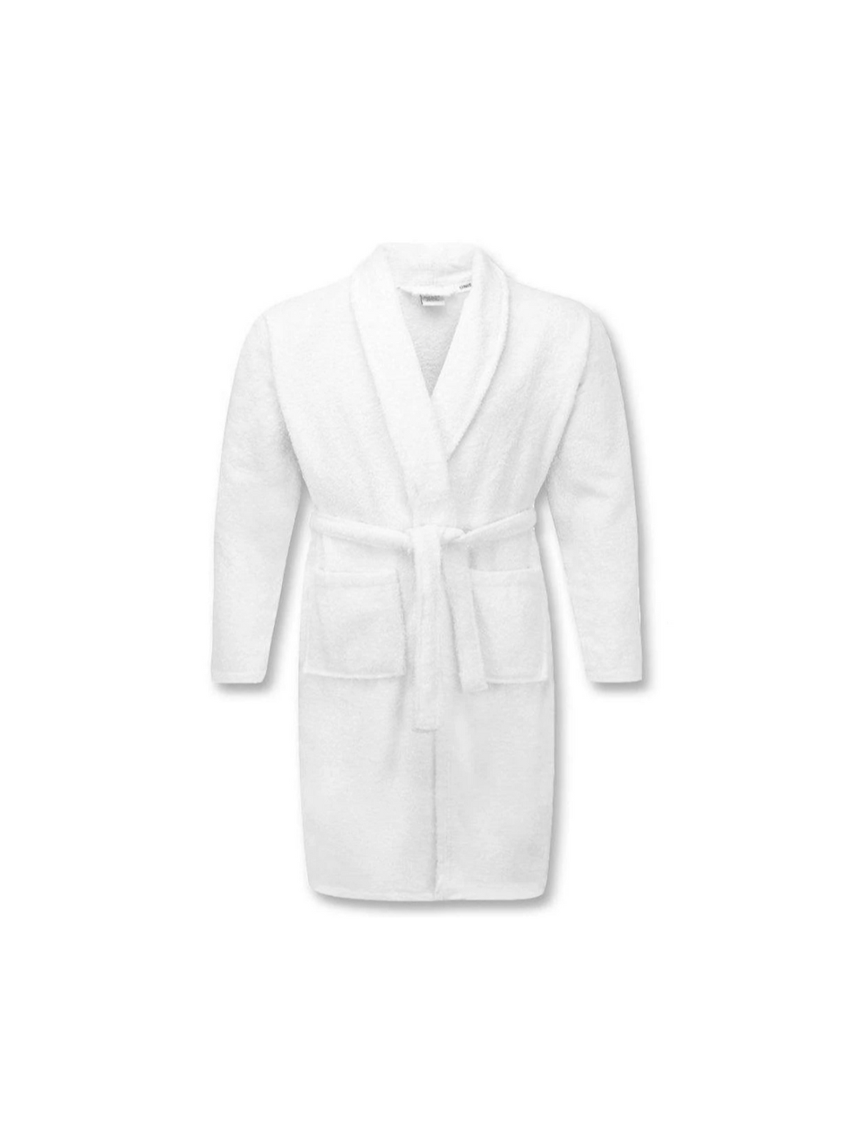 Unisex terry towelling bathrobe with pockets