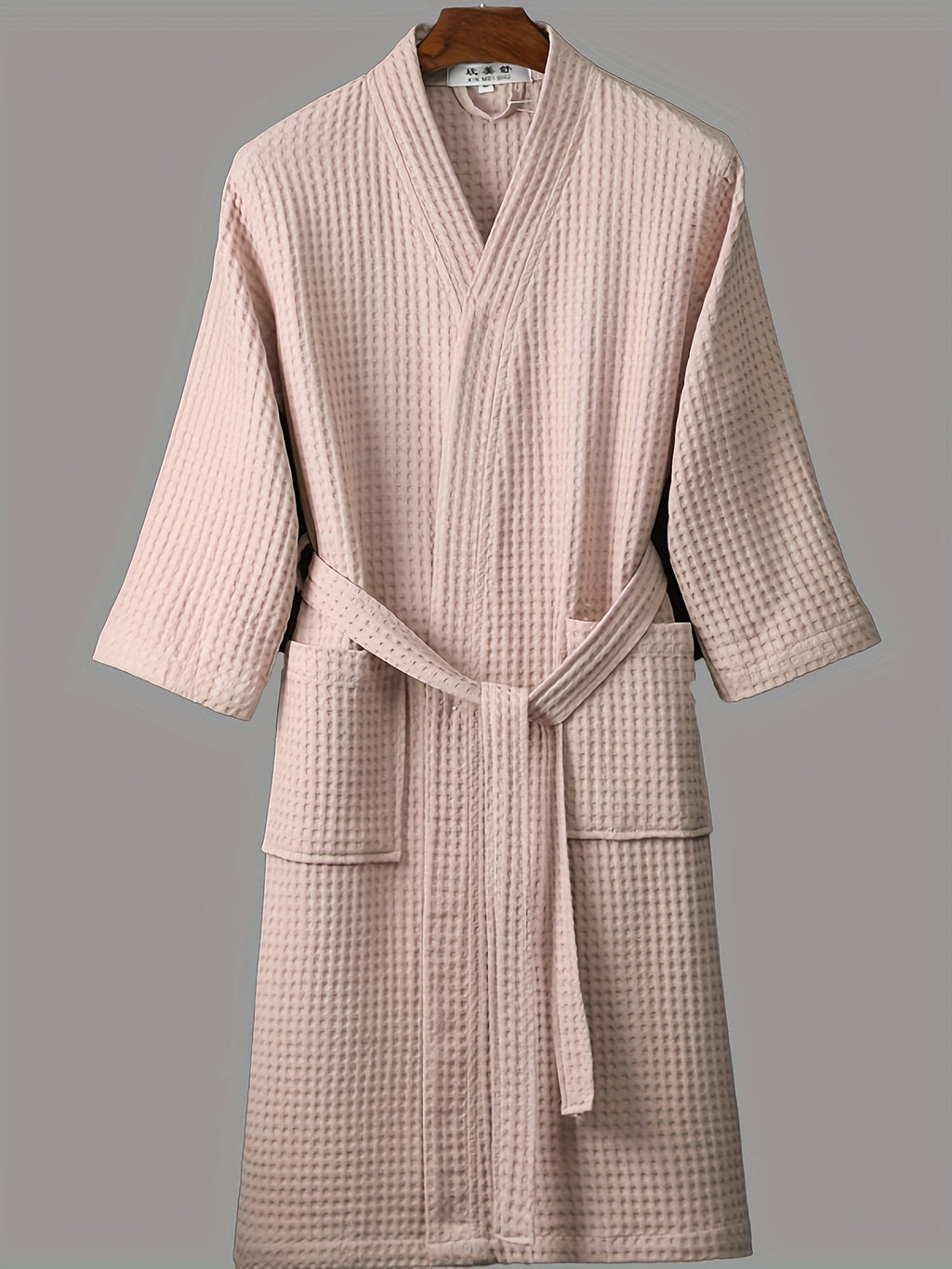 Unisex waffle dressing gown