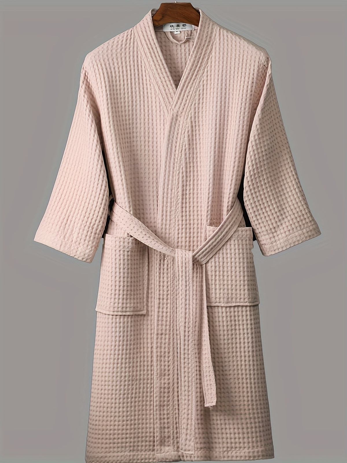 Unisex waffle dressing gown