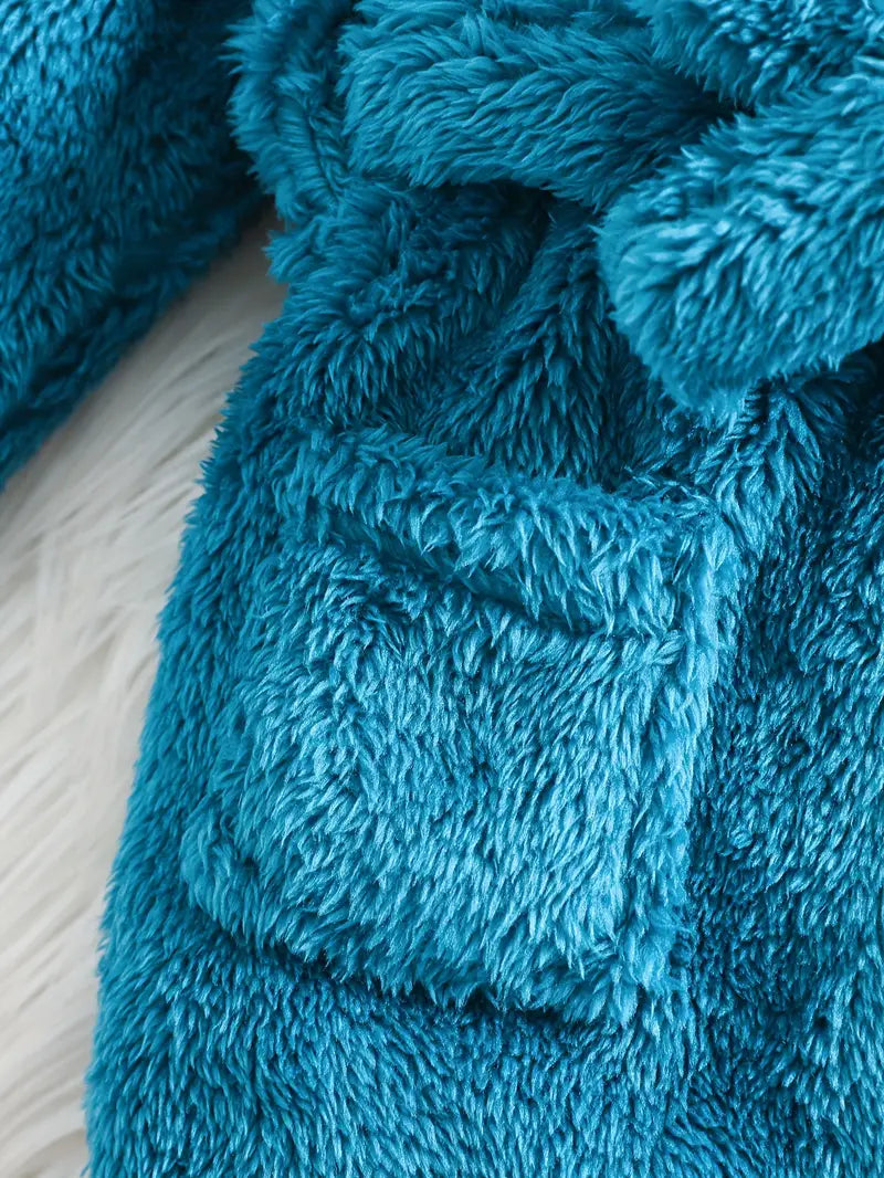 Peignoir de Bain Enfant Éponge Bleu pour Bébé — photo 3