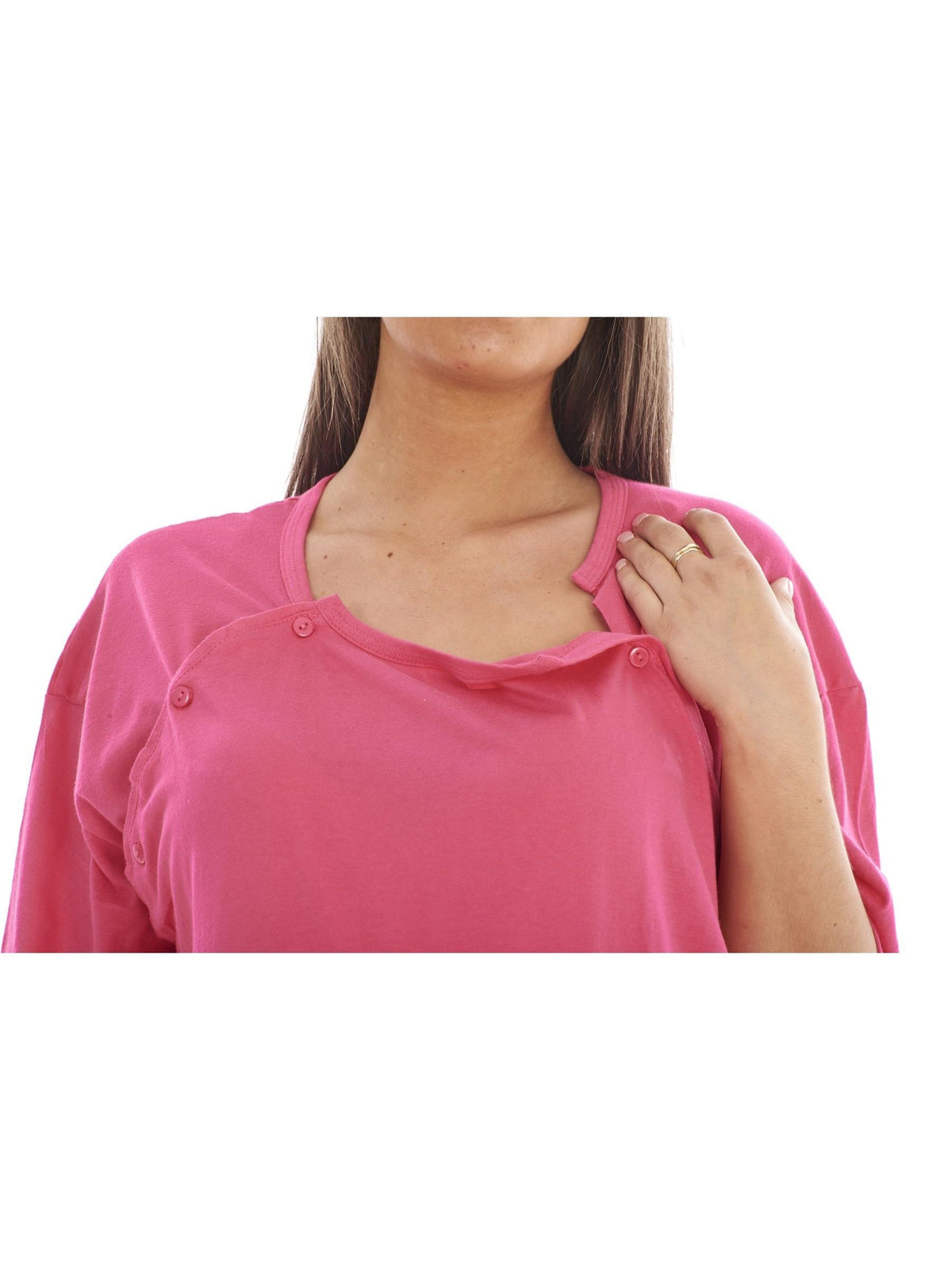 Women's plain cotton maternity nightdress