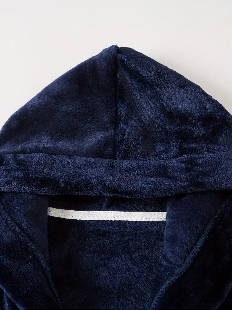 Peignoir de Bain Enfant Bleu avec Capuche — photo 2