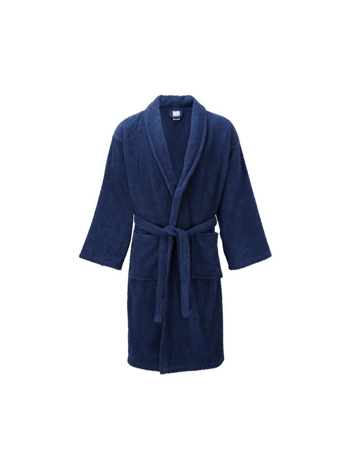 Unisex terry towelling bathrobe with pockets