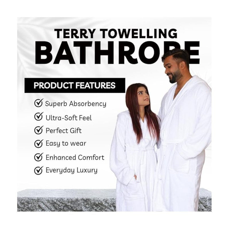 Unisex terry towelling bathrobe, luxury