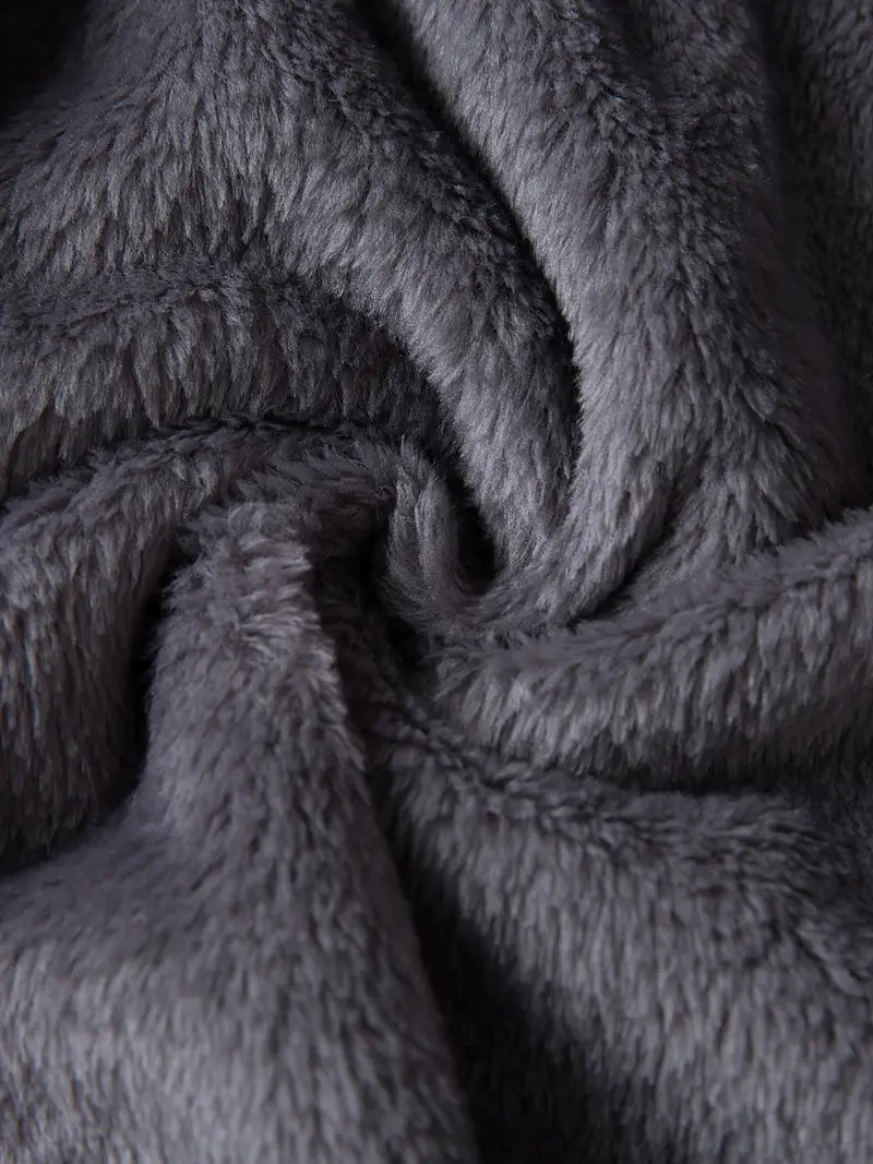 Kids' soft hooded fleece bathrobe