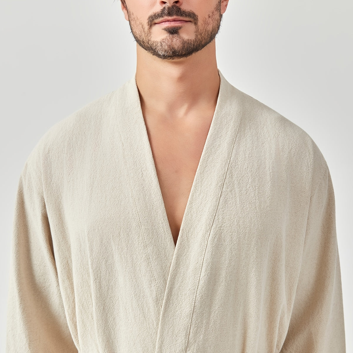 Women's linen bathrobe