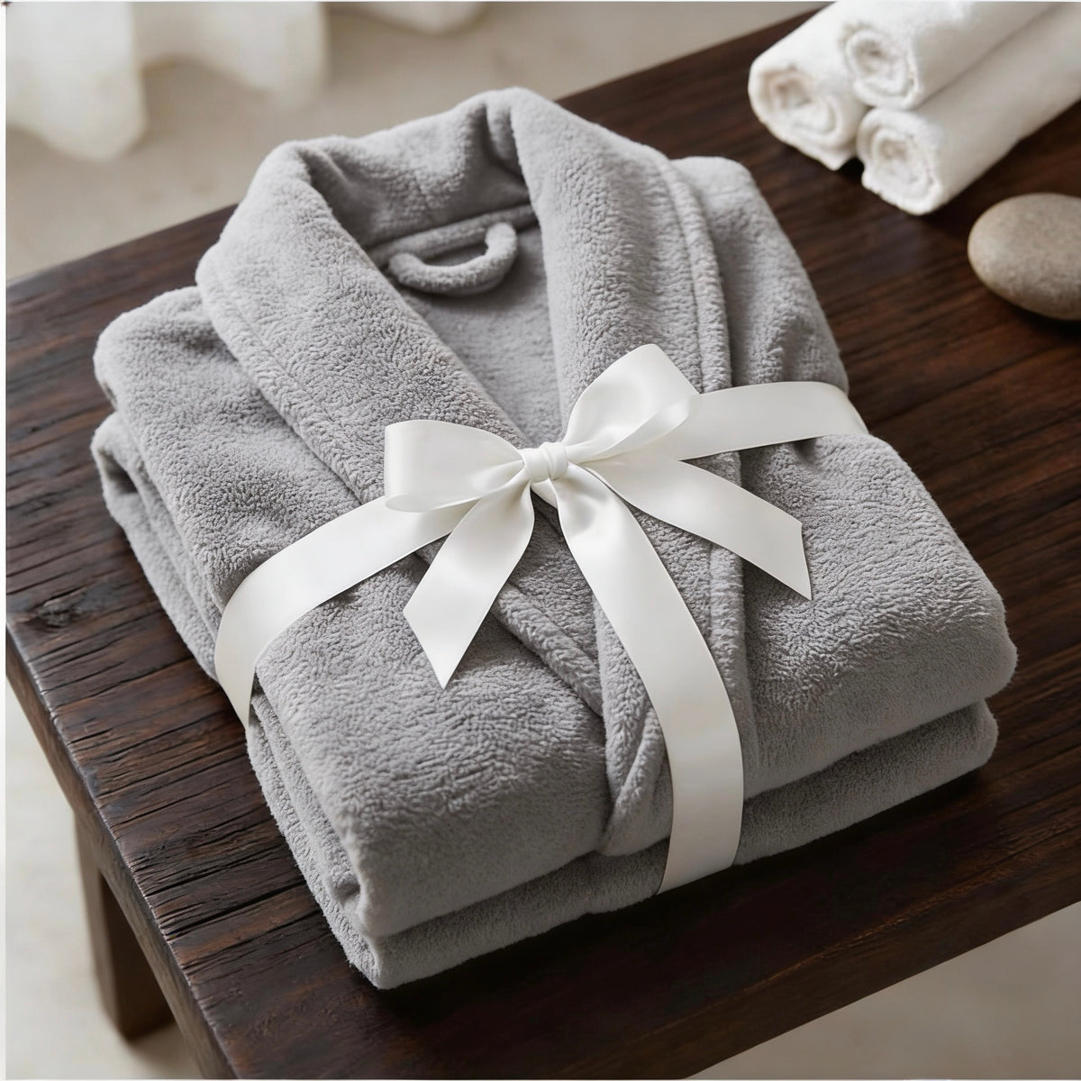 Unisex cotton bathrobe
