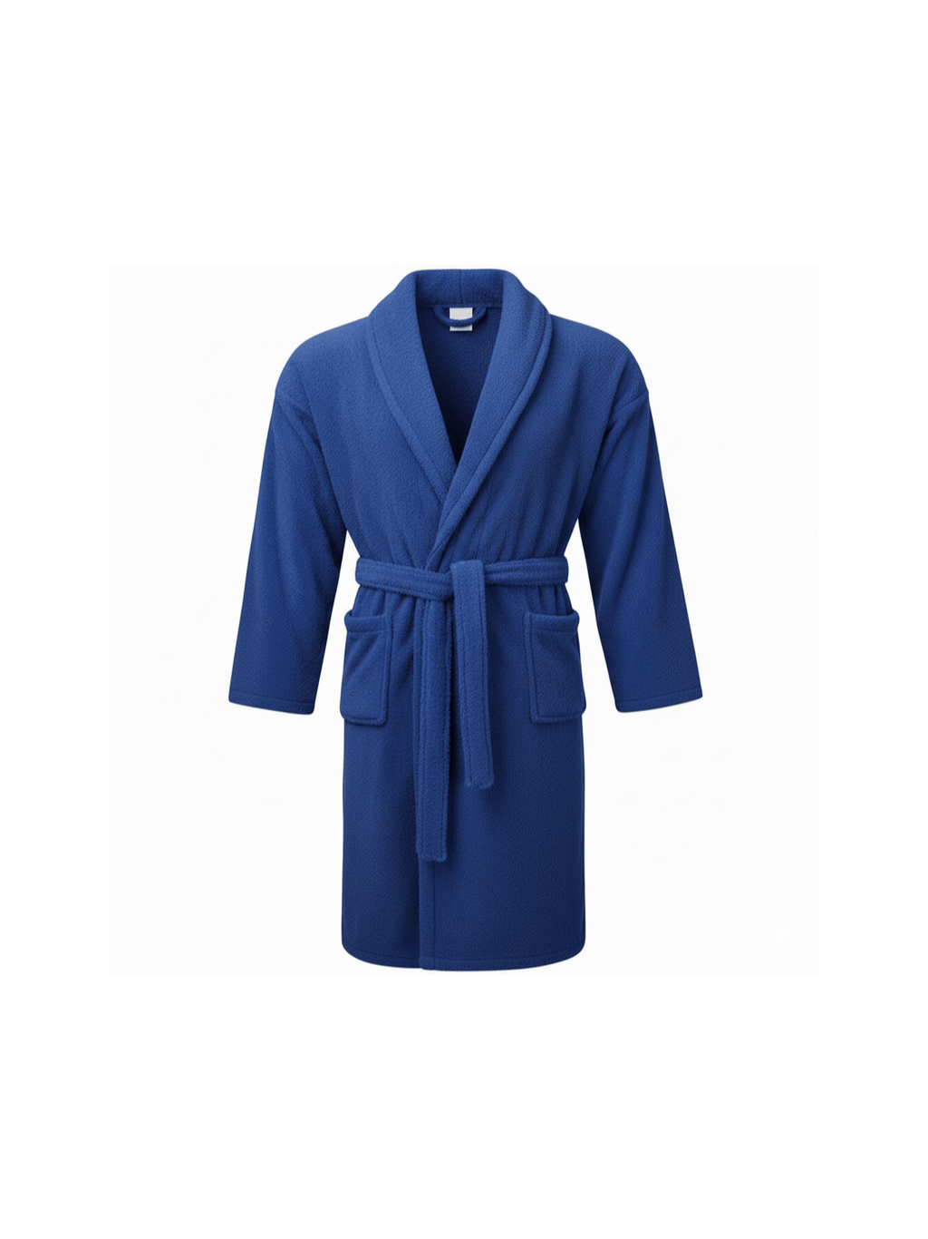 Unisex terry towelling bathrobe with pockets
