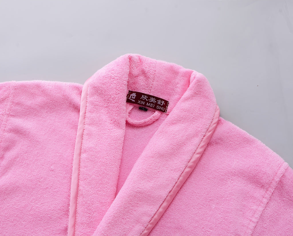 Unisex blue bathrobe