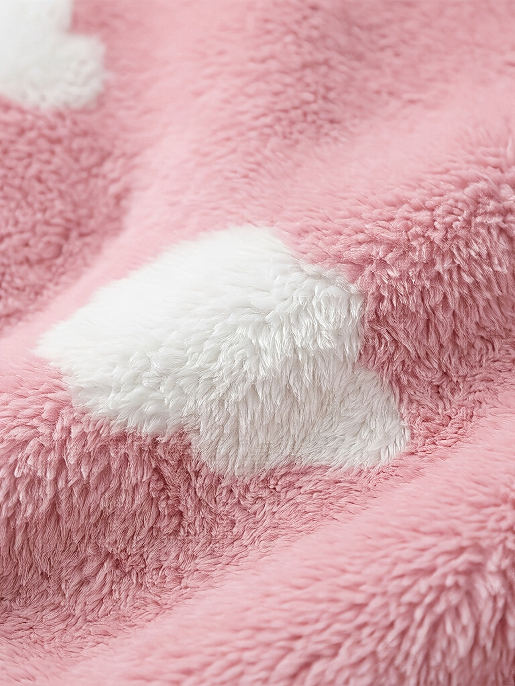 Baby white hooded flannel bathrobe