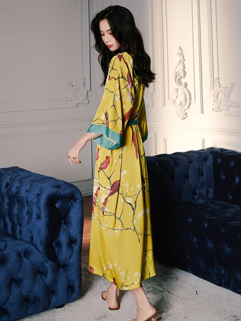 Long Peignoir Kimono en Satin — photo 2