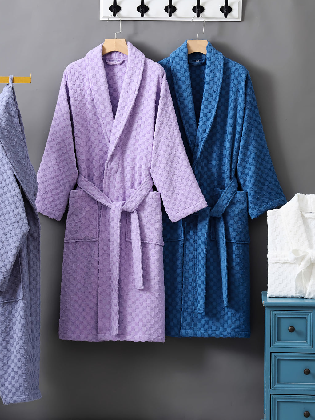 Women's fleece bathrobe his and hers