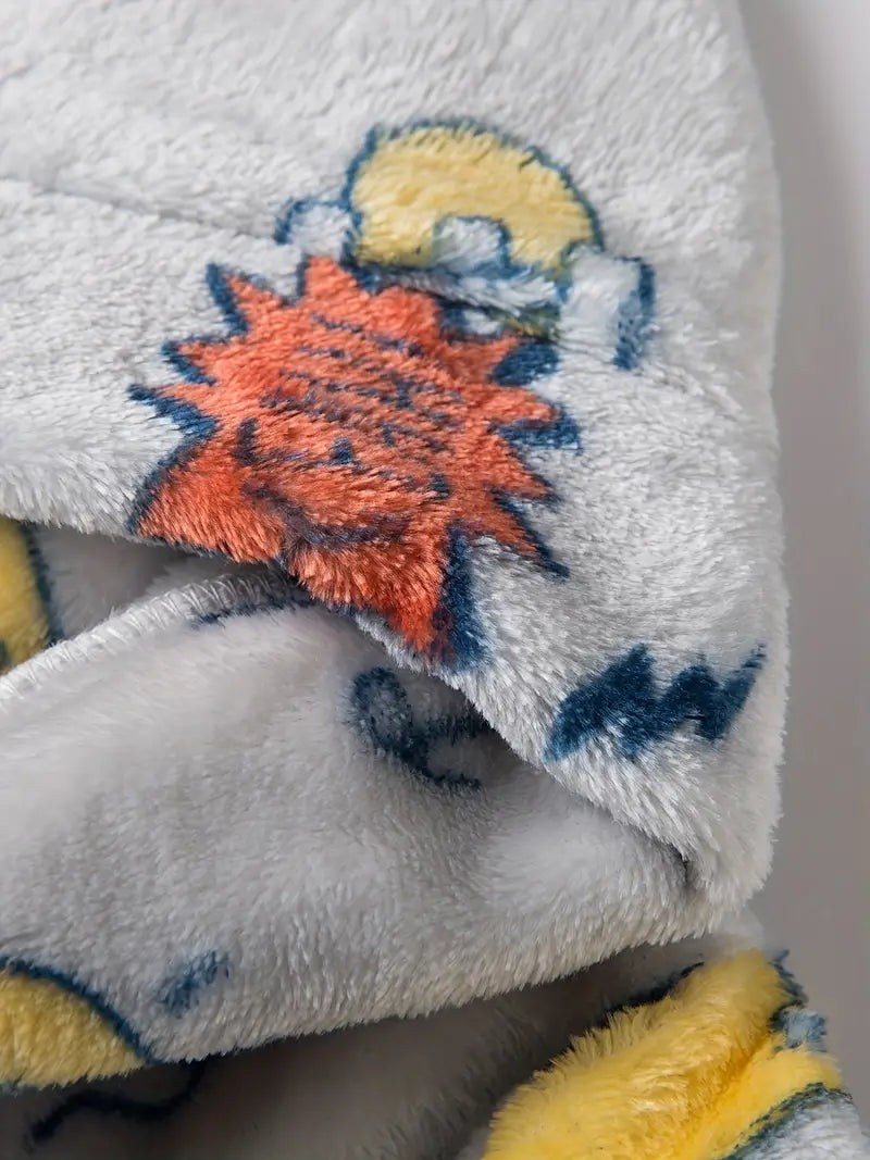 Peignoir de Bain Enfant en Polaire Gris — photo 3
