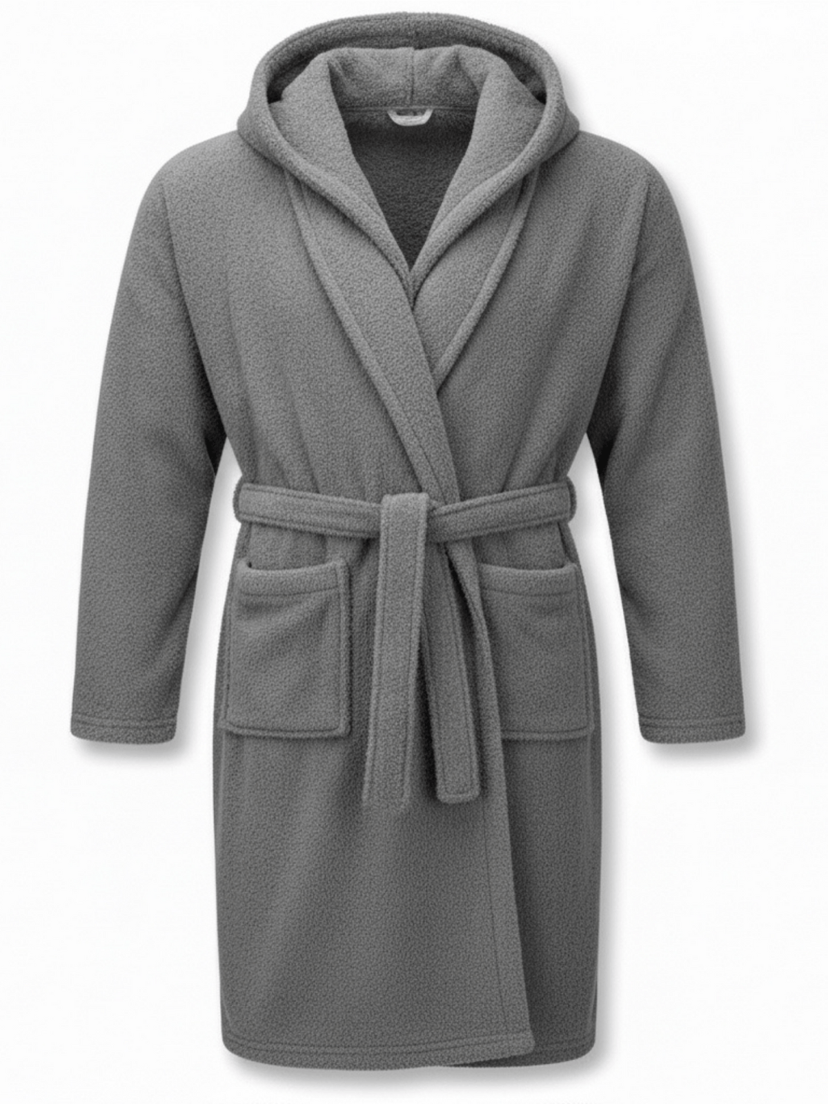 Unisex hooded terry towelling bathrobe