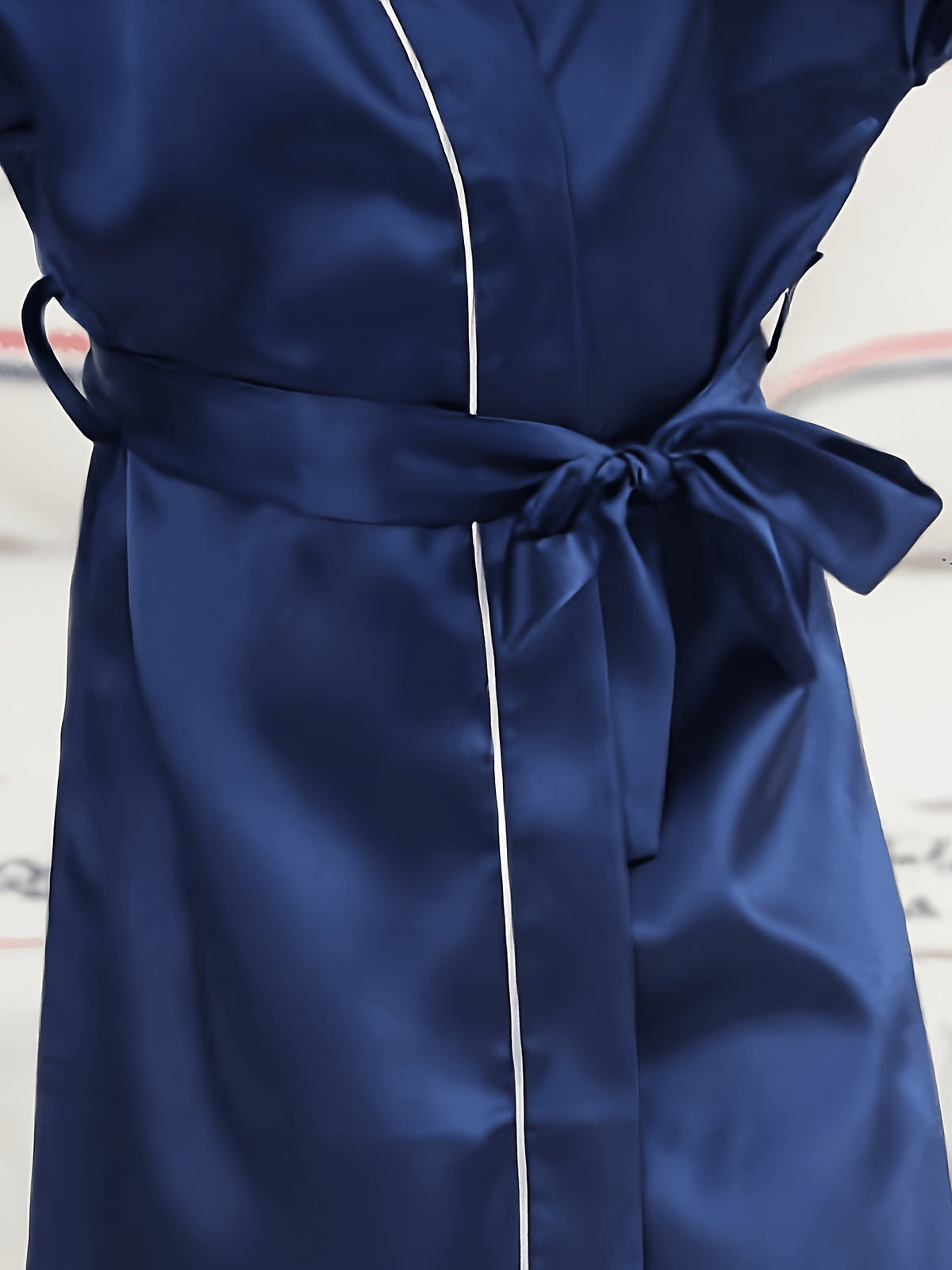 Girls' navy dressing gown