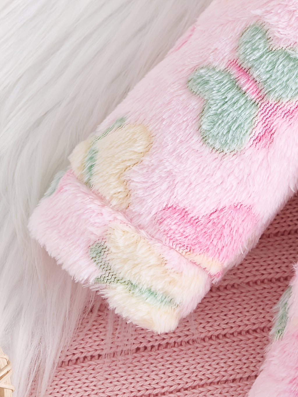 Baby pink hooded towelling bathrobe