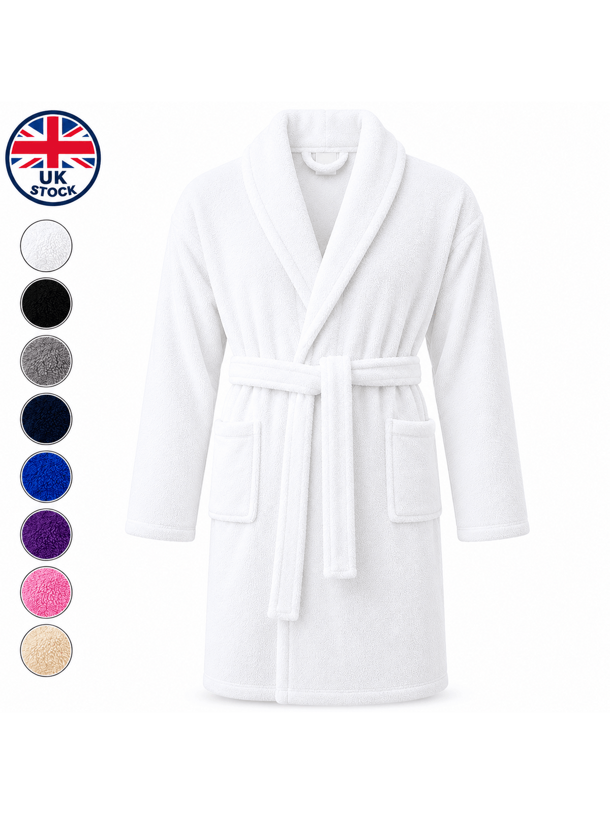 Unisex terry towelling bathrobe