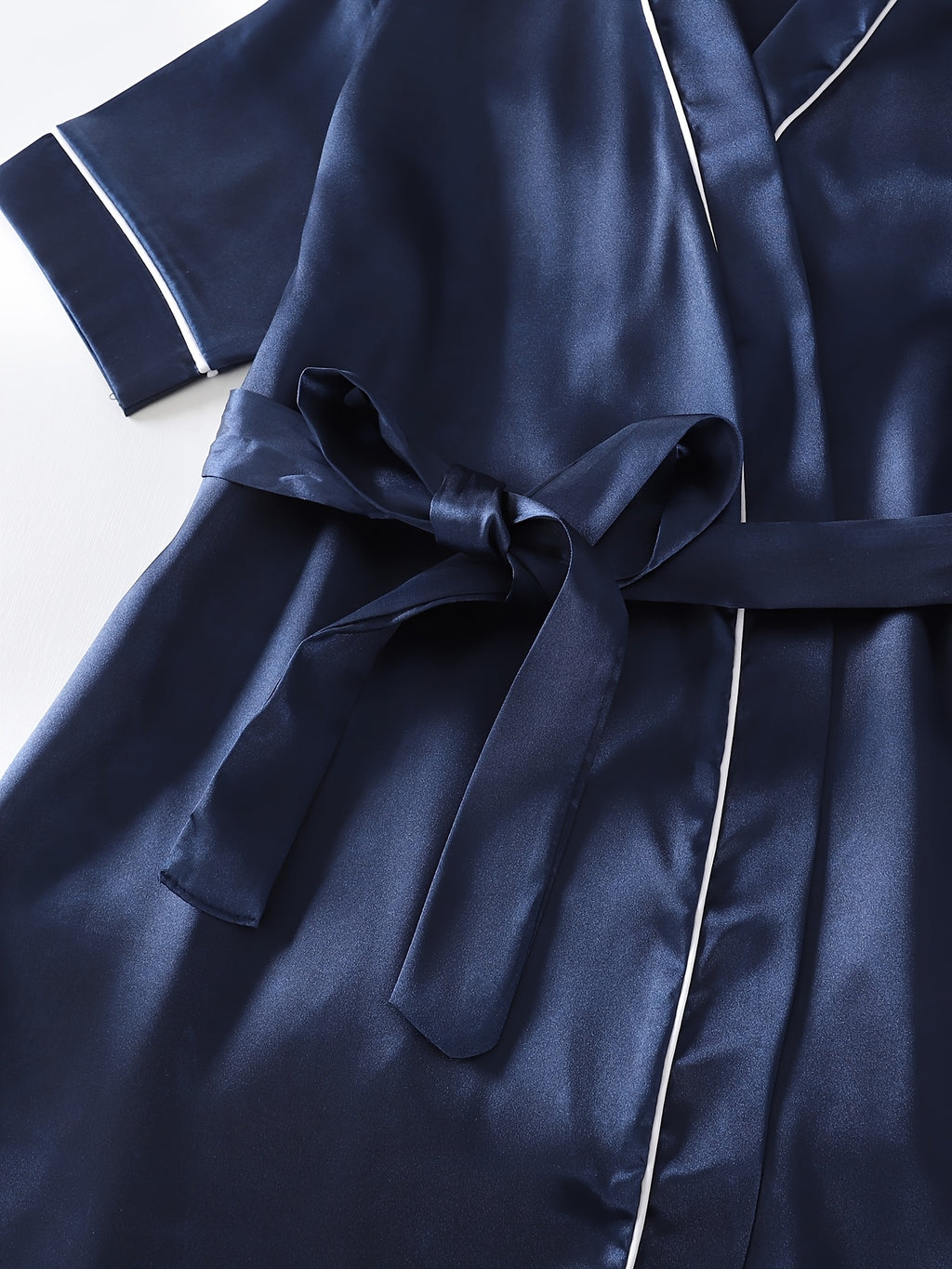 Girls' navy dressing gown