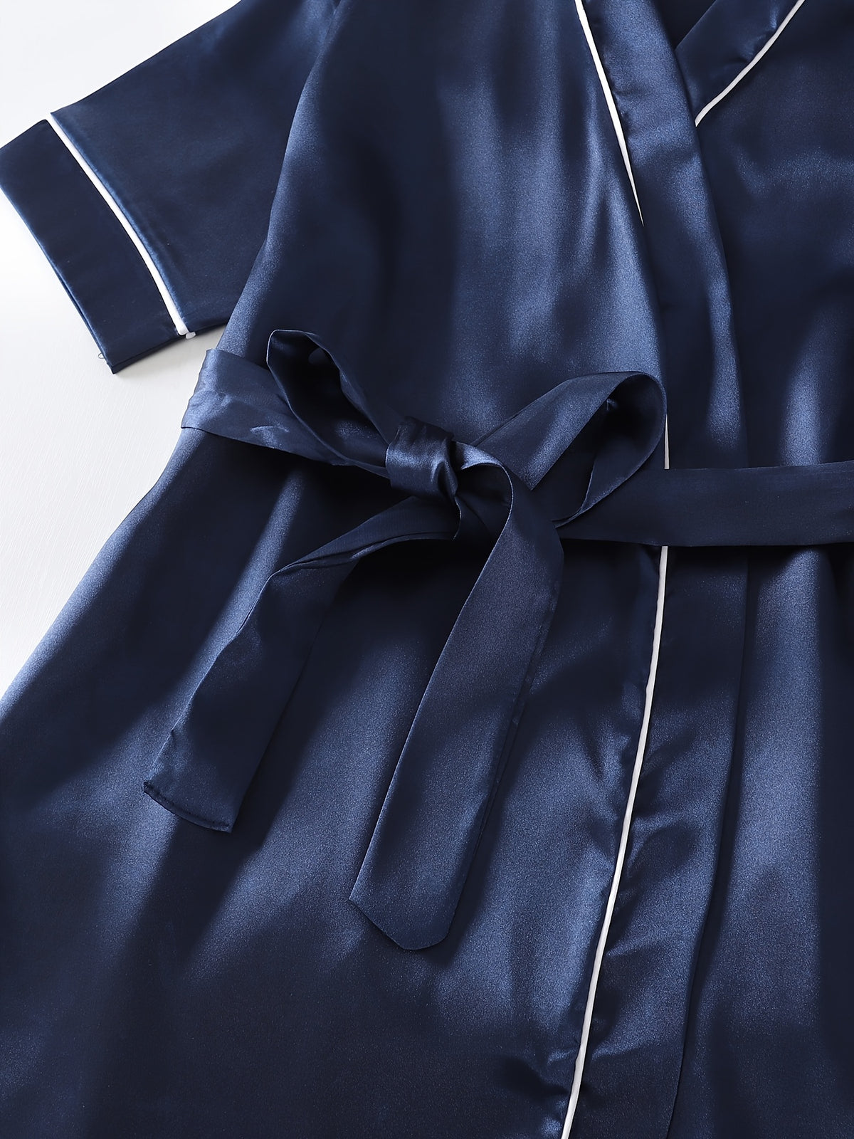 Girls' navy dressing gown