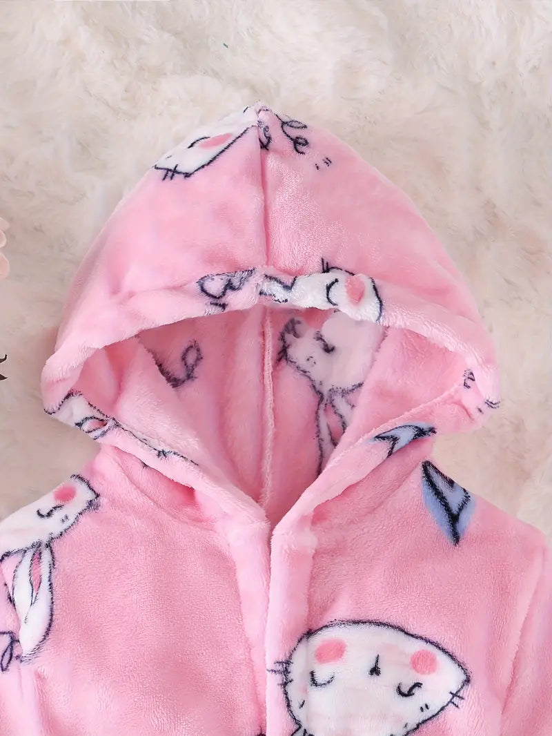 Peignoir de Bain Enfant Éponge Rose — photo 3