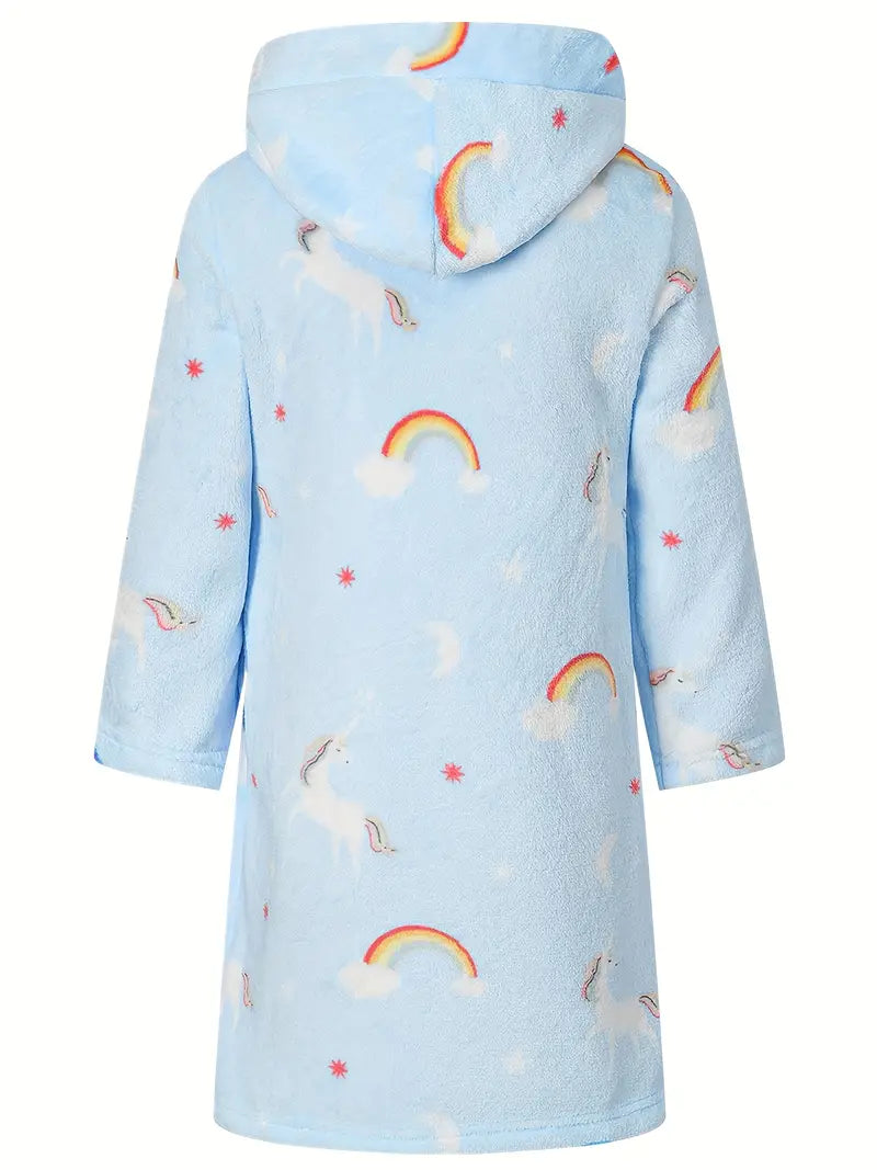 Girls' fleece bathrobe
