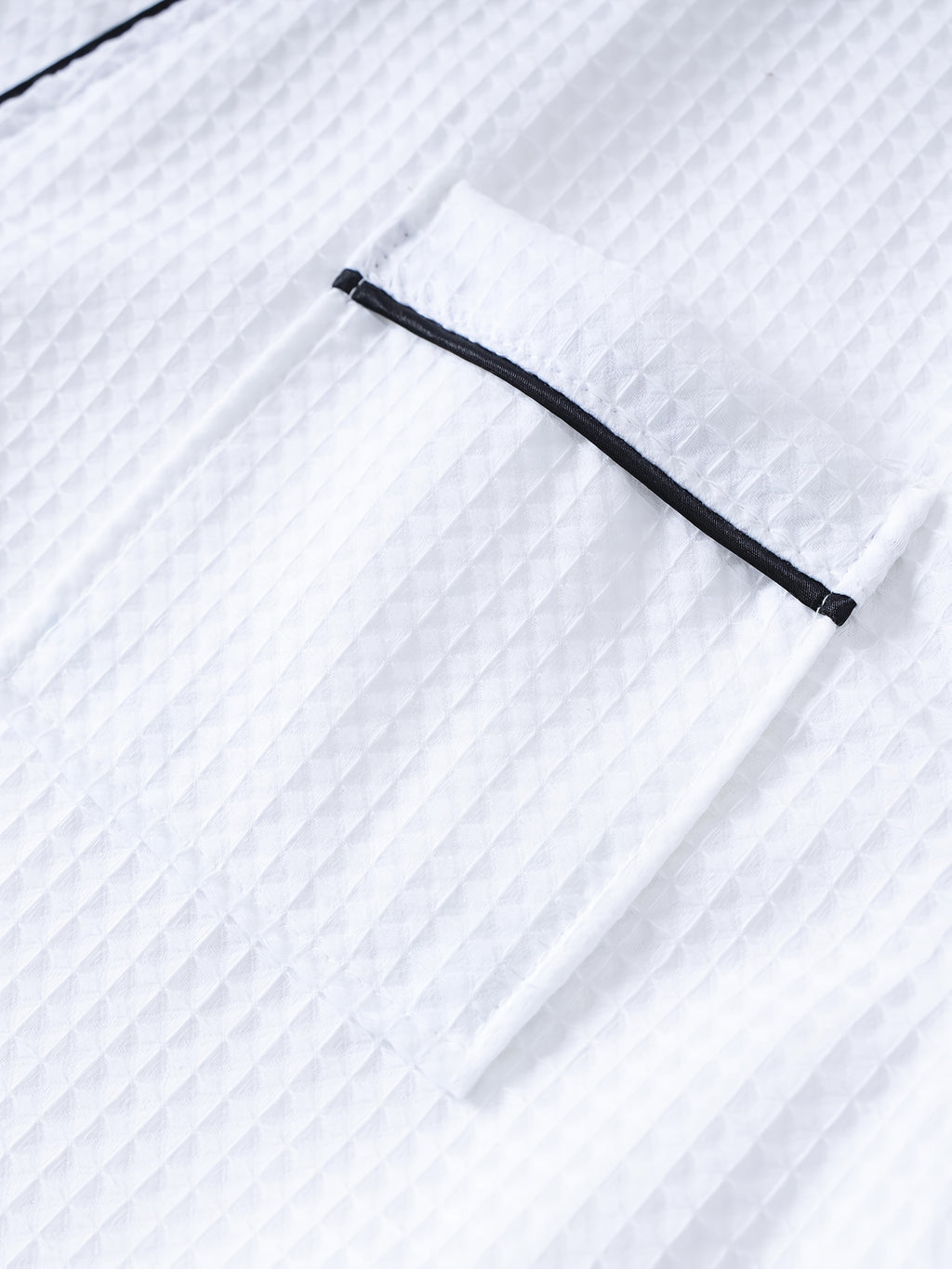 Unisex white bathrobe spa style