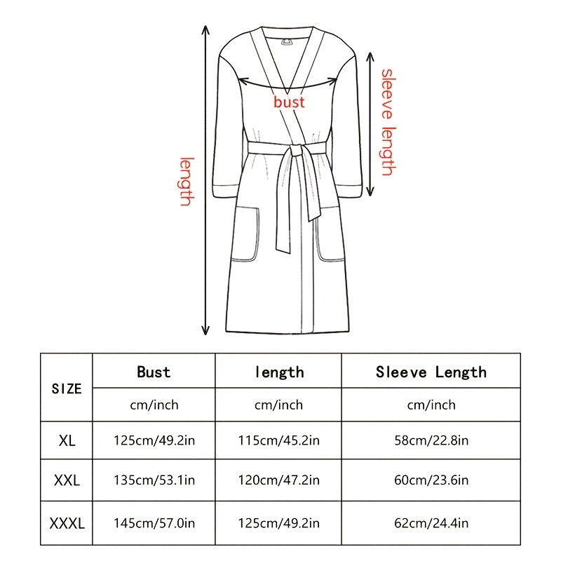 Women's linen bathrobe