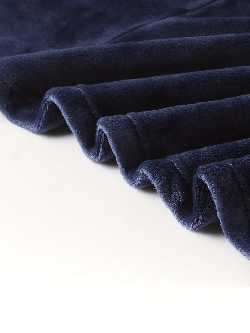 Men's warm fleece towelling bathrobe