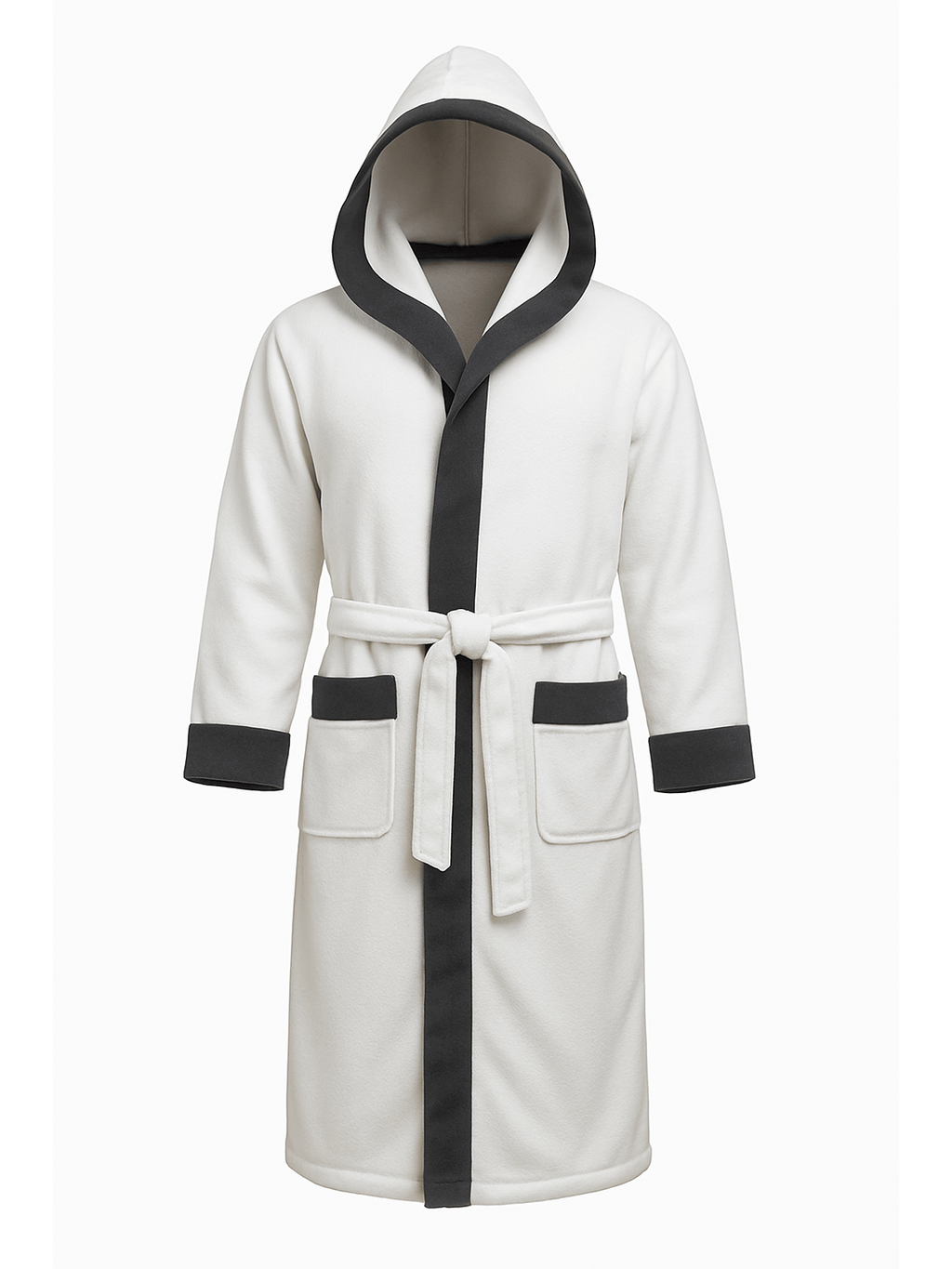 Men's hooded terry towelling bathrobe