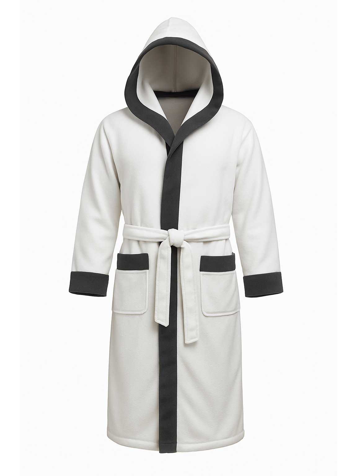 Men's hooded terry towelling bathrobe