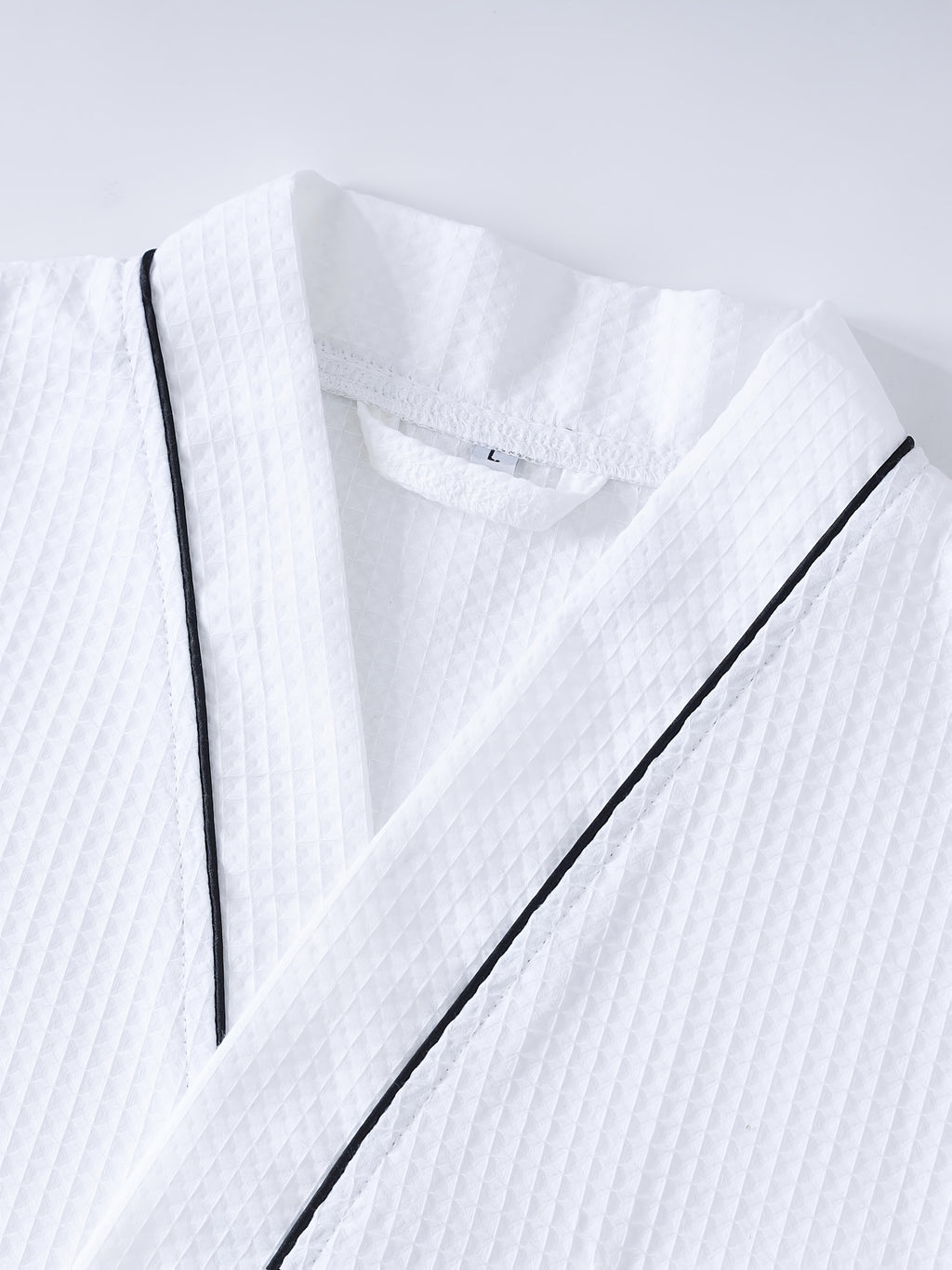 Unisex white bathrobe spa style