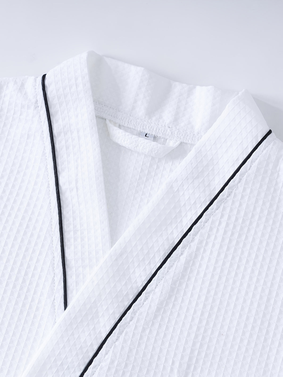Unisex white bathrobe spa style