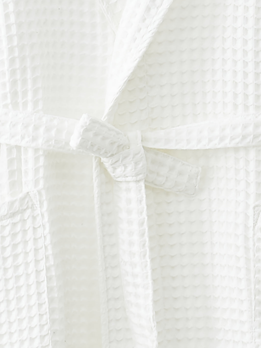 Unisex long waffle bathrobe