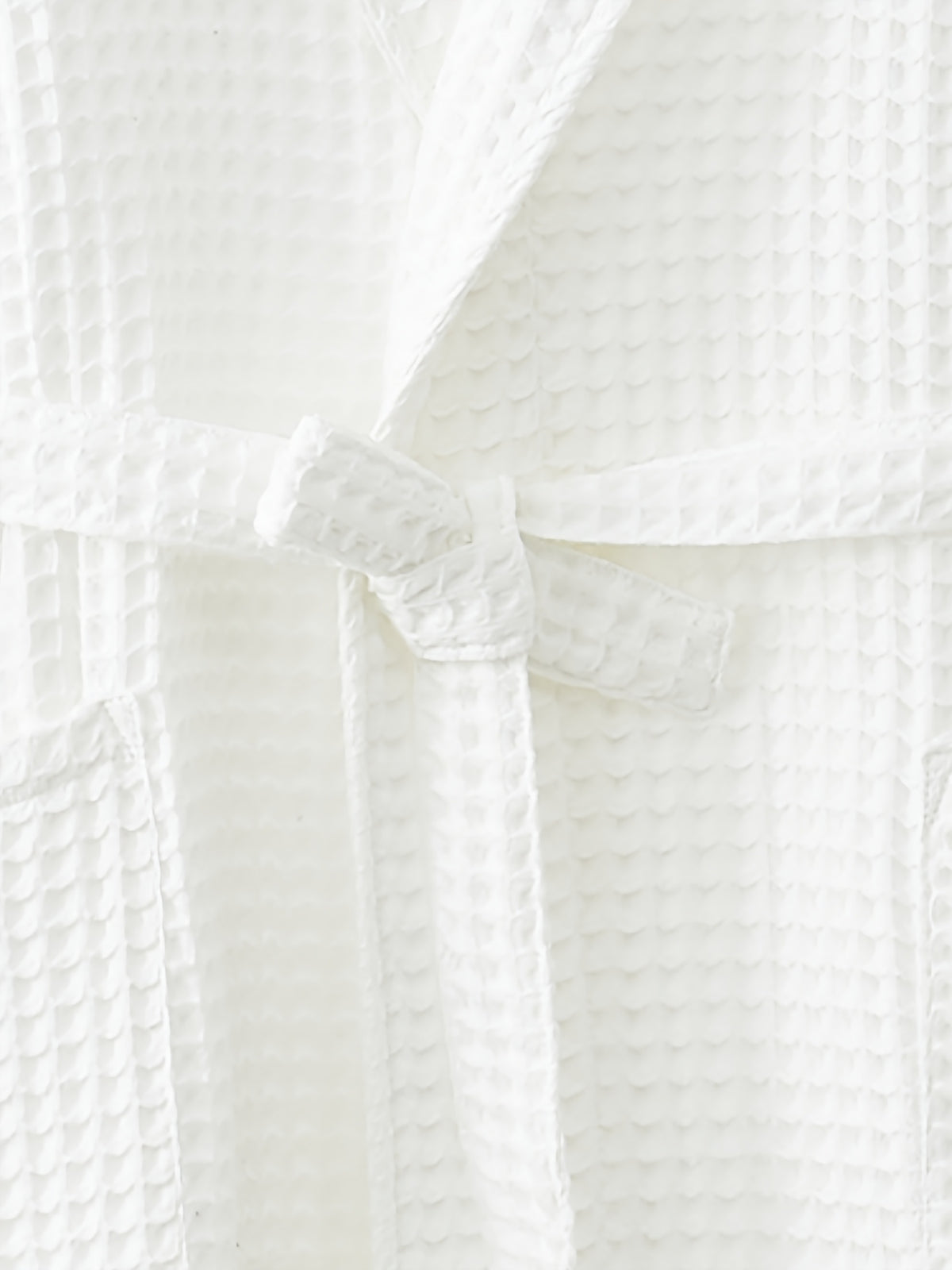 Unisex long waffle bathrobe