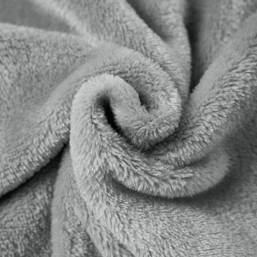 Unisex hooded flannel bathrobe